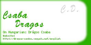 csaba dragos business card